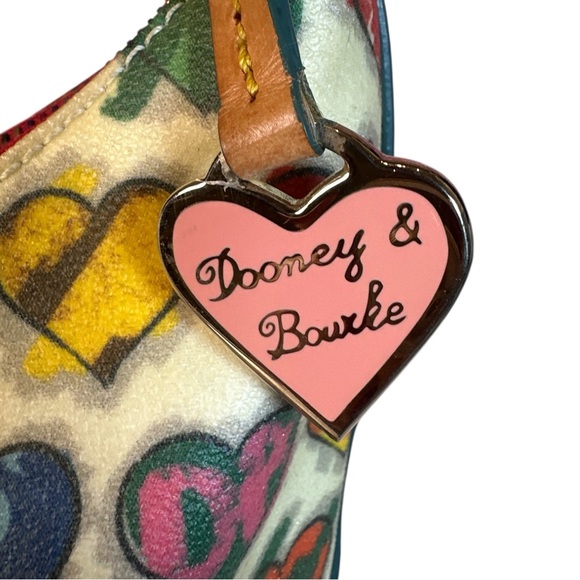 Dooney & Bourke Vintage Set EUC Hobo Bag & Coin Pouch With Rainbow Zippers - Picture 14 of 16